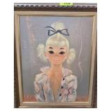 Jean Caron Signed Portrait Painting