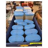 Tupperware Containers with Blue Lids