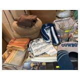 Textiles and Decor Lot with Cowboys Items