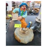 Ron Lee Clown Figurine on Agate Base