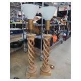 Spiral Table Lamps Possibly Frederick Cooper