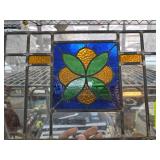Stained Glass Panel With Floral Design