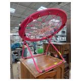Pink Folding Round Web Chair