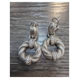 Judith Ripka Sterling Silver Hoop Earrings