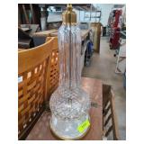 Crystal Table Lamp With Brass Accents