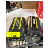 Ryobi 40V Lithium Batteries: 4Ah and 2Ah