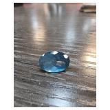 5 Ct Faceted Blue Topaz Stone
