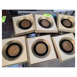 6 Framed Commemorative Medallions
