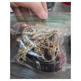 Costume Jewelry in Plastic Bag