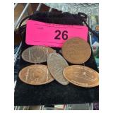 Six Elongated Souvenir Coins