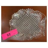Clear Pressed Glass Serving Tray or Dish