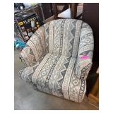 LaCrosse Swivel Chair with Patterned Fabric
