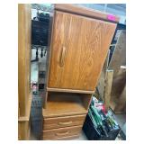 Wooden Cabinet With Doors and Drawers