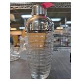 Glass and Metal Cocktail Shaker with Screw Top