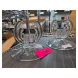 Clear Glass Candleholders