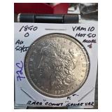 1890-O Morgan Silver Dollar, VAM 10, Hot 50