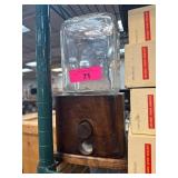 Glass Jar with Wooden Base Dispenser