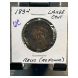 1834 Large Cent Relic in As-Found Condition