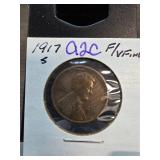 1917-S Lincoln Wheat Penny S-AJC