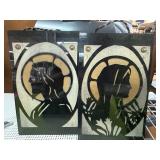 Silhouette Art Panels Featuring Male and Female Pr