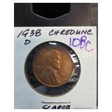 1938 D Lincoln Wheat Cent Graded Choice Uncirculat
