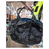 Coach Black Signature Handbag with Sequins