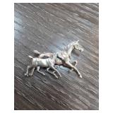Sterling Silver Horse and Foal Brooch