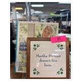 Decorative Plaque and Homekeeping Book Set