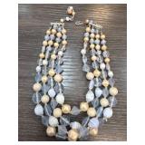 Multistrand Beaded Necklace With Mixed Beads