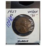 1927-D Lincoln Wheat Cent in VF/EF Condition