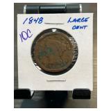 1848 United States Large Cent Coin