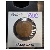 1910-S Lincoln Wheat Cent Rare Date