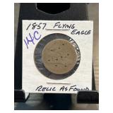 1857 Flying Eagle Cent in Relic Condition