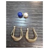 14k Gold Earrings Lot, 1.8g Total Weight