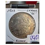 1903 Morgan Silver Dollar in Holder