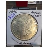 1896 Morgan Silver Dollar in High Grade