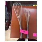 Two Denmark Metal Whisks