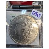 1897-O Morgan Silver Dollar, AU 55 ANACS