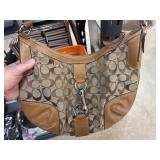 Coach Brown Signature Canvas Shoulder Bag