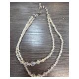 Double-Strand Crystal Bead Necklace