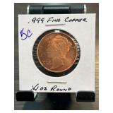 Golden State Mint .999 Fine Copper Round