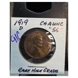 1919-D Lincoln Wheat Cent in High Grade