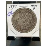 1887-O Morgan Silver Dollar in Holder