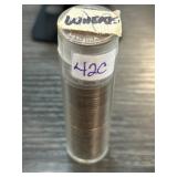 Roll of Wheat Cents in Plastic Tube