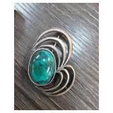 Sterling Silver Pin with Turquoise Accent