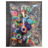 Bag of Multicolored Glass and Metal Beads