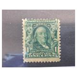 1903 Franklin Issue One Cent Stamp