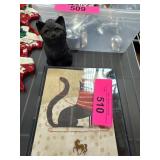 Black Cat Figurine and Niquead Holiday Stationery