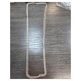 Long Sterling Silver Chain Necklace, 25.1g