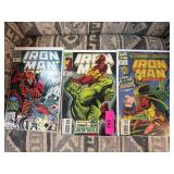 Three Marvel Iron Man Comic Books